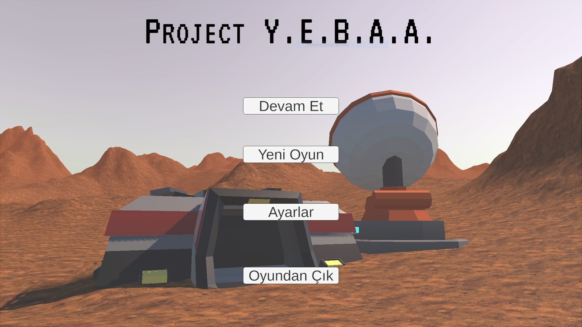 Project Y.E.B.A.A. Ana Menü